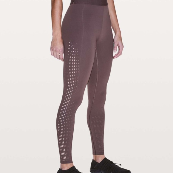 Lululemon x Soul Cycle Purple Taupe Ride & Reflect Tight 28” Size US 2 - Picture 4 of 7